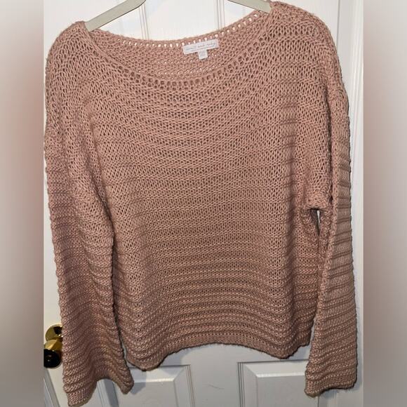 Don’t Ask Why Light Pink Crochet Sweater by American Eagle One Size New W/O Tags - Picture 1 of 15